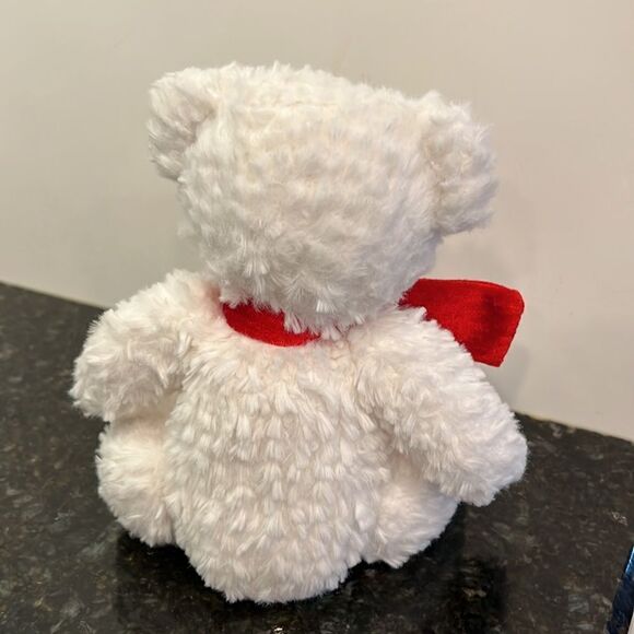 Polar Express White Bear Plush 8 Inch Jingle Bell Rail Events Stuffed Animal Toy - Picture 6 of 9